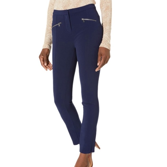NWT Ramy Brook Navy Lee Stretch Crepe Pant - Sz 0 - Picture 1 of 10